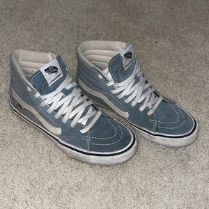 Blue Vans high top sneaker; Size mens 8 (women 9.5)